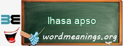 WordMeaning blackboard for lhasa apso